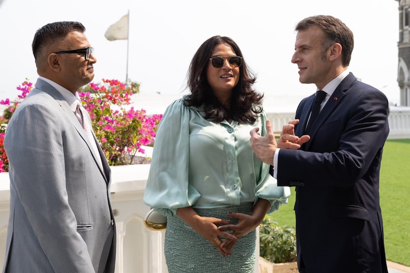 emmanuel macron, france president emmanuel macron india trip, emmanuel macron met bollywood celebs, anil kapoor, manoj bajpayee, zoya akhtar