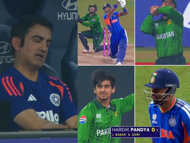 হার্দিক পান্ডিয়া প্রথম বলেই আউট হওয়ায় অসুখী গৌতম গম্ভীর চেয়ারে মাথায় আঘাত করেন।