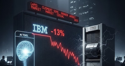 मार्च 2020 के बाद यह आईबीएम शेयर का एक दिन का सबसे खराब प्रदर्शन है.