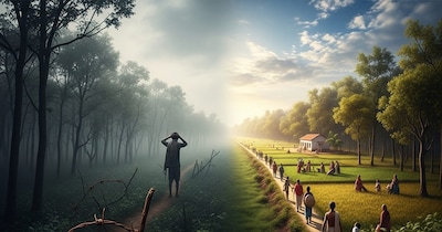 कभी नक्सलियों का गढ़, अब नक्सल मुक्त बना मुंगेर, केंद्र ने बदली श्रेणी (AI जेनरेटेड)