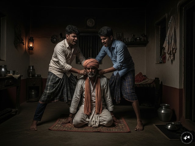 रिश्तों का कत्ल: जमीन विवाद में बेटों ने पिता को उतारा मौत के घाट, आरोपी फरार