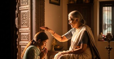 दाहिने हाथ से आशीर्वाद की परंपरा