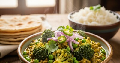 ब्रोकली मटर की सब्जी