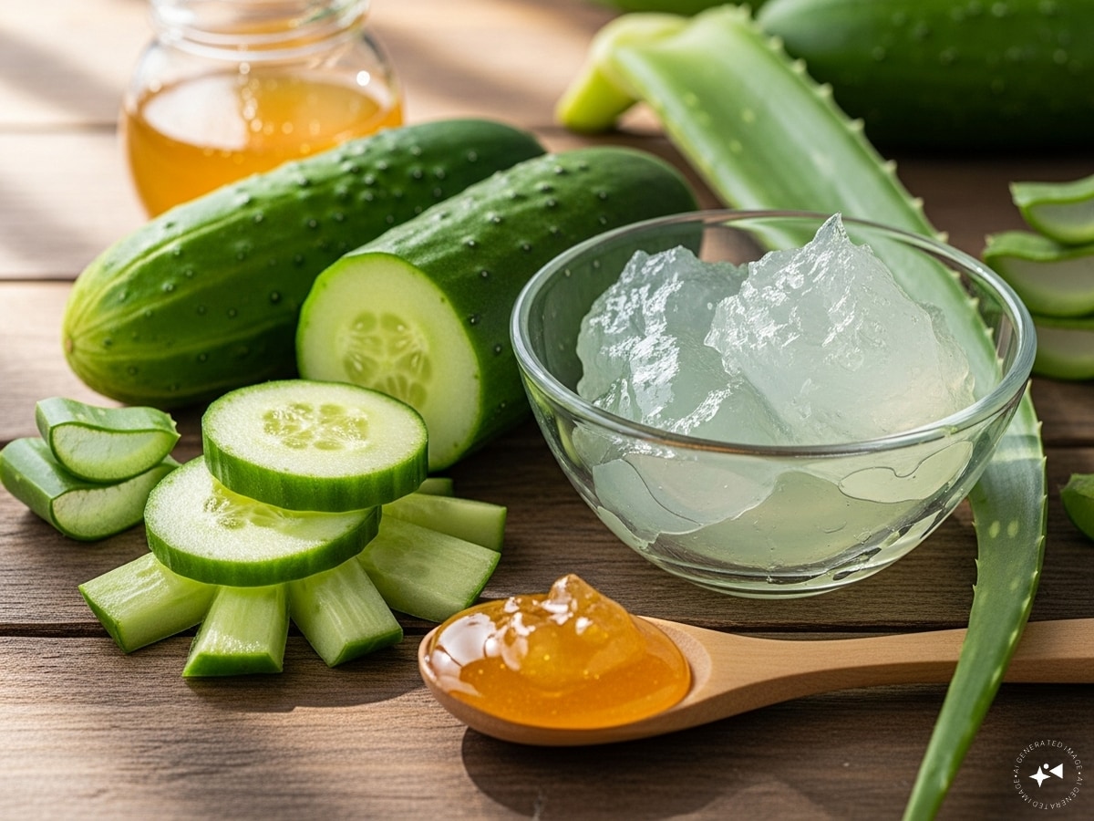 DIY cucumber face mask