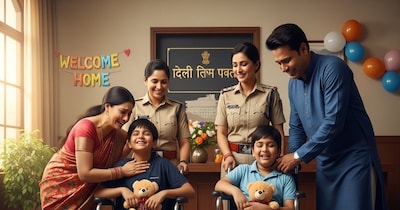 दिल्ली क्राइम ब्रांच की बड़ी कामयाबी, 2 दिव्यांग नाबालिगों को परिवार से मिलाया.