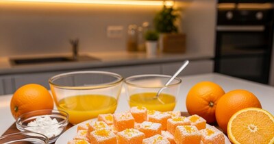 ऑरेंज डिलाइट: संतरे के रस से बनी जेली जैसी घरेलू मिठाई