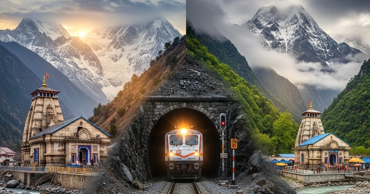 पहाड़ों का सीना चीरकर बन रही है ये रेल लाइन, अब बुजुर्ग मम्‍मी-पापा भी कहेंगे, हम भी चलेंगे चारधाम