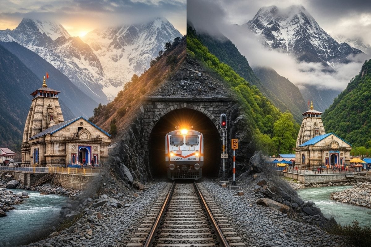 पहाड़ों का सीना चीरकर बन रही है ये रेल लाइन अब बुजुर्ग मम्‍मी-पापा भी कहेंगे हम भी चलेंगे चारधाम