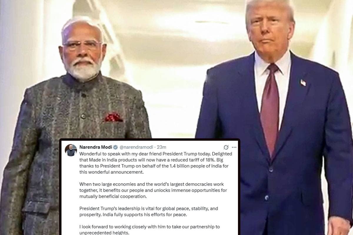 ‘जब दुनिया को 2 बड़े लोकतंत्र साथ काम करते हैं’ टैरिफ कम होने पर PM मोदी का आया रिएक्‍शन ट्रंप को बताया दोस्‍त