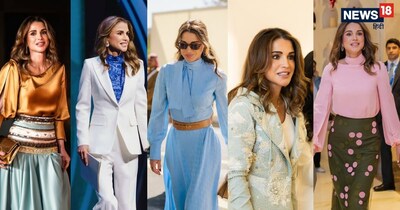  उन्होंने जानबूझकर इन 'सॉफ्ट कलर्स' का चुनाव किया ताकि वे लोगों के साथ आसानी से एक सहज जुड़ाव बना सकें. Image Credit: Instagram: Queen Rania Al Abdullah