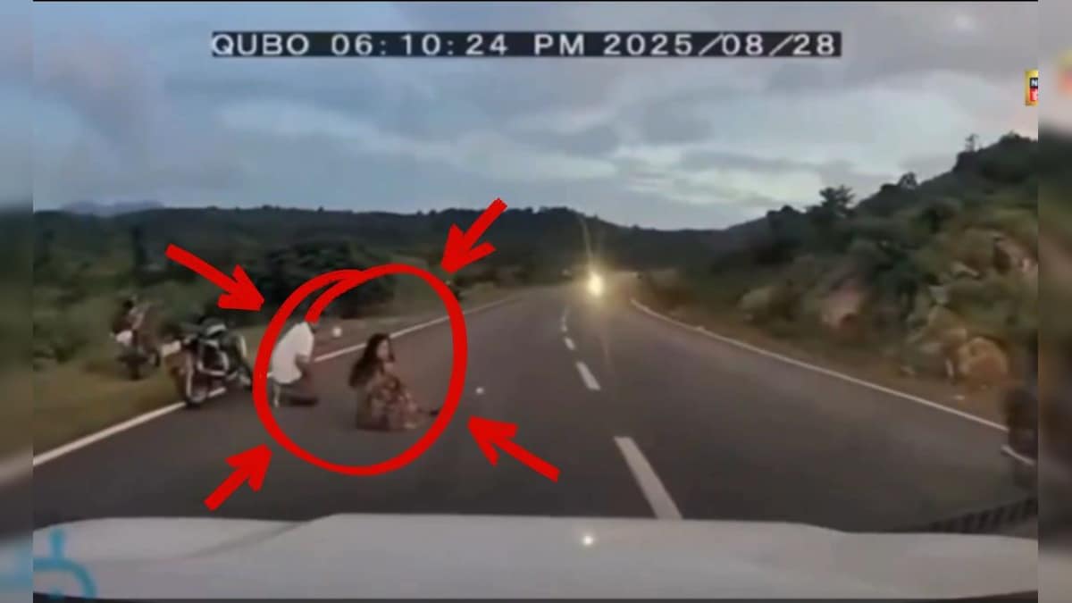 Viral Video: बस कुछ इंच से बची जान...ड्राइवर ने लगाई इमरजेंसी ब्रेक,नहीं तो रील बन जाती आखिरी वीडियो