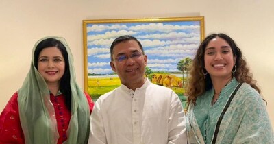 तारिक रहमान अपनी पत्नी और बेटी के साथ. (Credit- X)