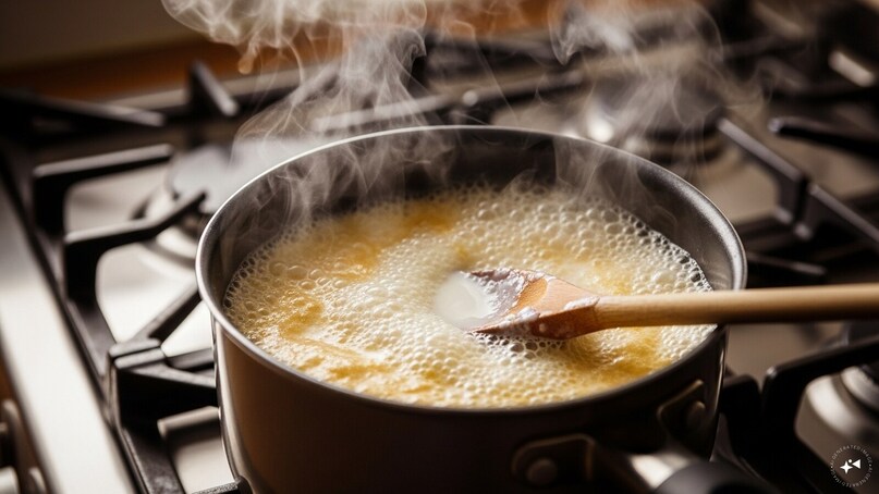 Once the milk turns thick in consistency, turn off the flame and allow it to cool down.