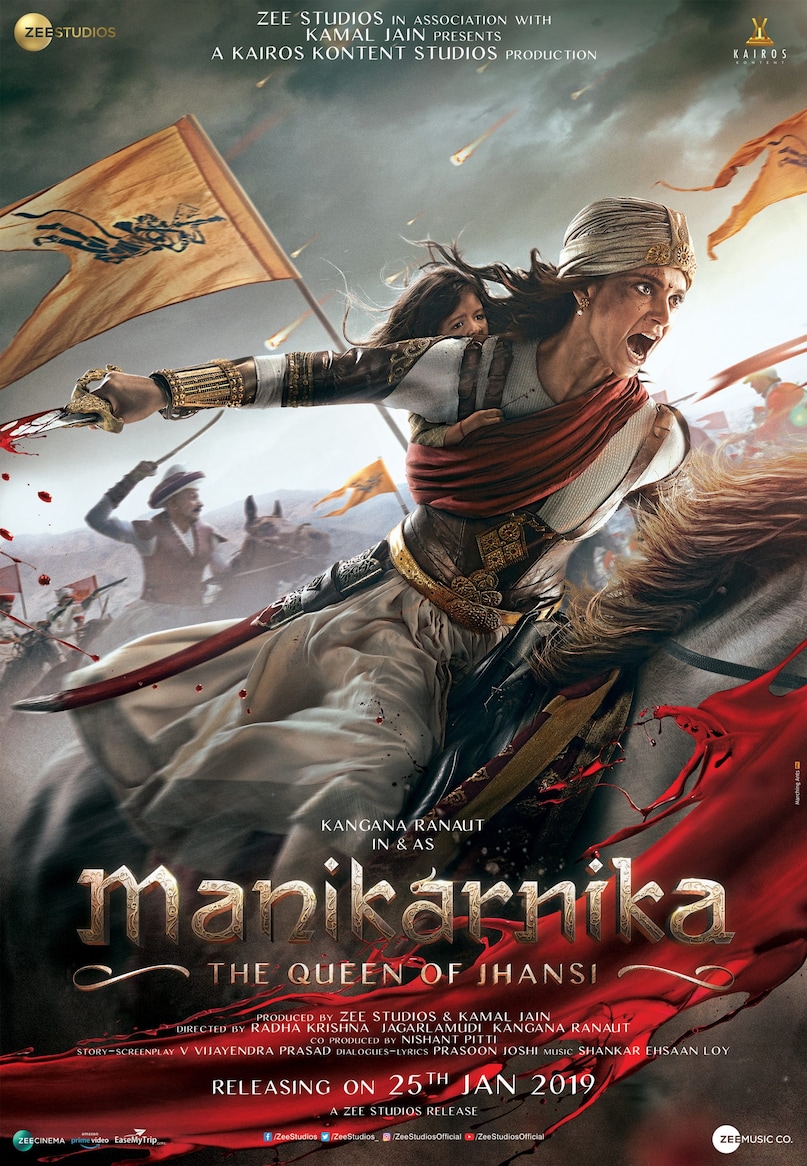 7. Manikarnika: The Queen of Jhansi (2019): Kangana Ranaut’s historical epic about the legendary Rani Lakshmibai grossed over Rs 132 crore globally. The film’s large-scale production and Kangana’s dual role as lead actress and co-director showcased the bankability of high-budget, female-fronted action and period dramas.