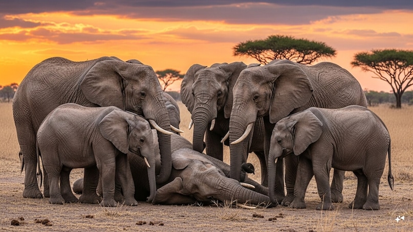     Elephants: Elephants are not only known for their intelligence, but also for their strong emotional bonds. They live in close-knit herds and often mourn their dead, sometimes revisiting the bones of a lost family member. Injured or weak members are cared for, showing loyalty that goes beyond survival – which is also emotional.