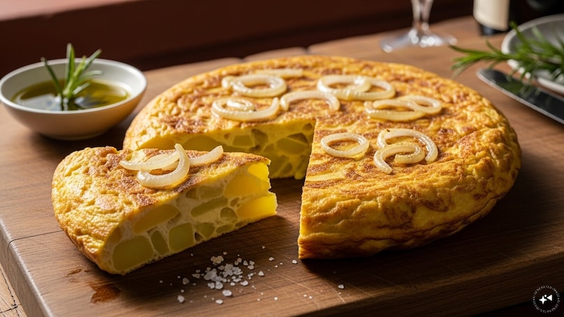 Tortilla Española (Spain): Tortilla Española, or Spanish omelet, is made with eggs, potatoes, and onions cooked slowly in olive oil. Thick and hearty, it’s sliced into wedges and served warm or cold as a tapa, snack, or simple yet satisfying meal.