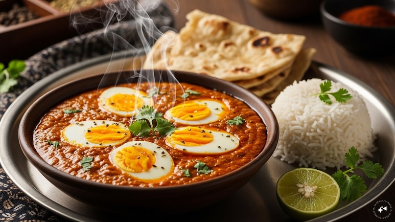 Egg Curry (India): Egg curry is a beloved Indian dish where boiled eggs simmer in a spiced gravy made with onions, tomatoes, garlic, and aromatic spices. Served with rice or flatbreads, it’s a comforting, protein-rich meal enjoyed across many Indian regions.