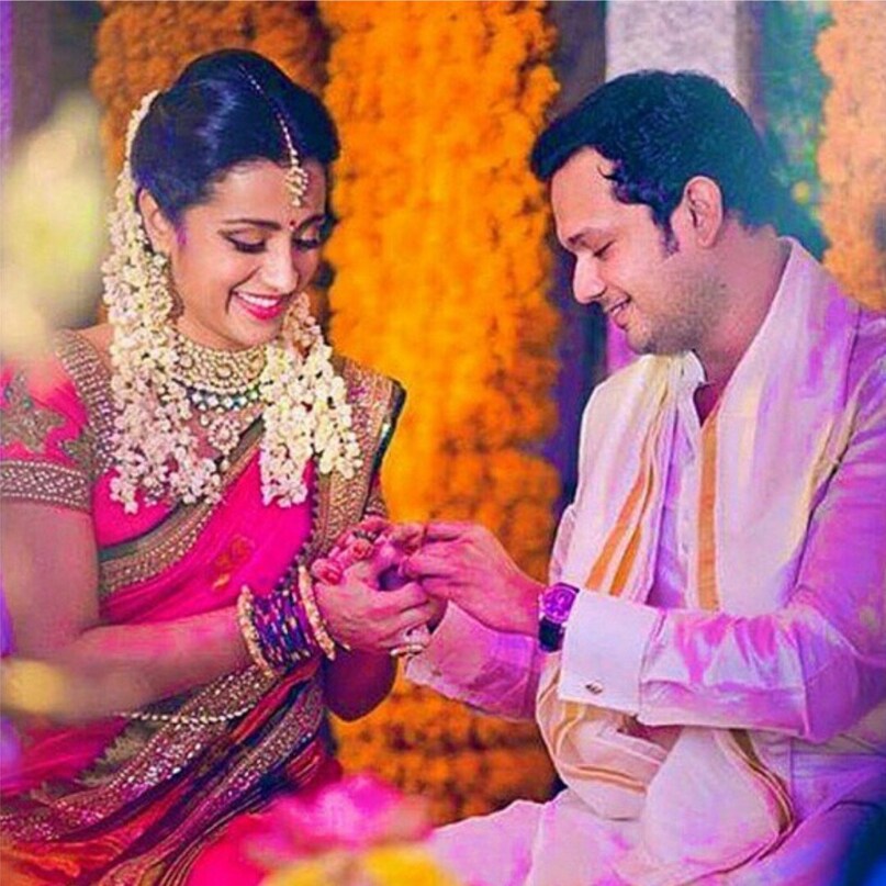 Earlier in 2015, Trisha Krishnan announced her engagement to Chennai-based businessman Varun Manian. The engagement was called off months later, after the actress was asked to quit her film career. 