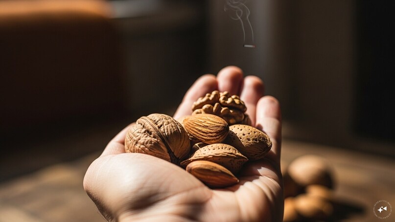 Nuts: A handful of almonds or walnuts keeps your hands occupied and provides healthy fats that sustain energy levels. Avoiding blood sugar crashes is crucial for emotional stability, making it much easier to resist the urge to smoke when stressed.