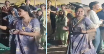 'महबूब मेरे' पर चाची का जबरदस्त डांस वायरल, साड़ी में दिखाए जलवे.