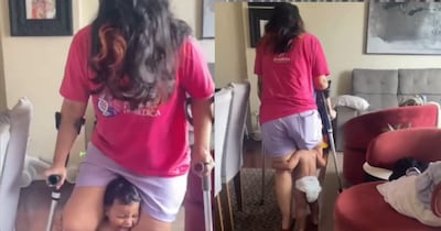 मां की तकलीफ देख नन्हे बेटे का भावुक कर देने वाला कदम, कंधों पर उठाने की कोशिश