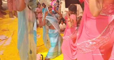 गांव की आंटियों का अजीब डांस वायरल, लोग देखकर हुए हैरान और शर्मिंदा.