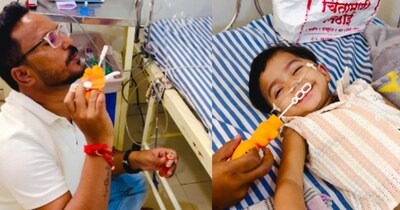 पिता का स्नेह बना बेटी की सबसे बड़ी दवा, अस्पताल का वीडियो कर देगा भावुक.
