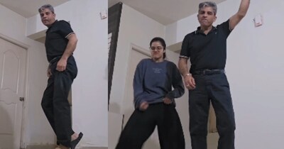 पापा ने दिखाया छुपा हुआ टैलेंट, शानदार मूव्स और स्मूथ मूनवॉक ने जीता इंटरनेट का दिल.