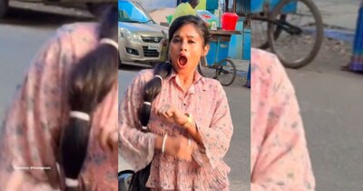 लड़की ने साउथ इंडियन गाने पर बीच सड़क पर किया धमाकेदार डांस, पब्लिक झूम उठी.