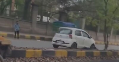 दिल्ली में नशे में धुत ड्राइवर का तांडव, ट्रैफिक पुलिस को बोनट पर घसीटा