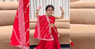 नवरात्रि के आखिरी दिन भक्ति में डूबी नन्ही बच्ची, दिल छूने वाले डांस ने जीता सबका मन.