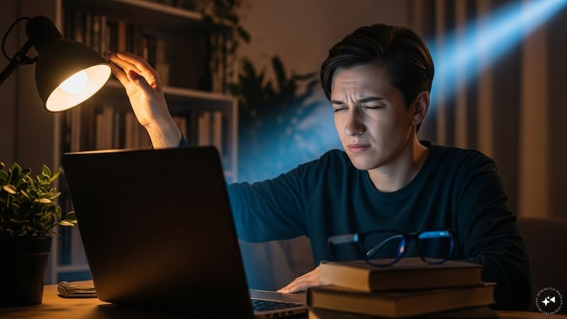 Increased Light Sensitivity: If normal indoor lighting or sunlight feels suddenly piercing or uncomfortable, your eyes may be overworked. Digital strain can make the retinas more sensitive to external light sources, leading to squinting and a constant desire to dim your surroundings.