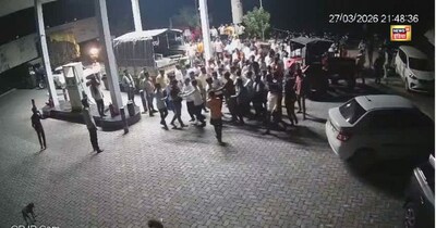 डीजल न देने पर पेट्रोल पंप कर्मचारियों से मारपीट, CCTV में कैद हुई घटना.