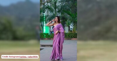 गरिमा यादव का पर्पल साड़ी में देसी डांस, खेसारी लाल के गाने पर मचाया धमाल