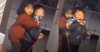 टॉफी नहीं मिली तो बच्ची बनी 'गैंगस्टर', भाई की गर्दन पर भिड़ाया गन, घर में गूंज उठी हंसी.