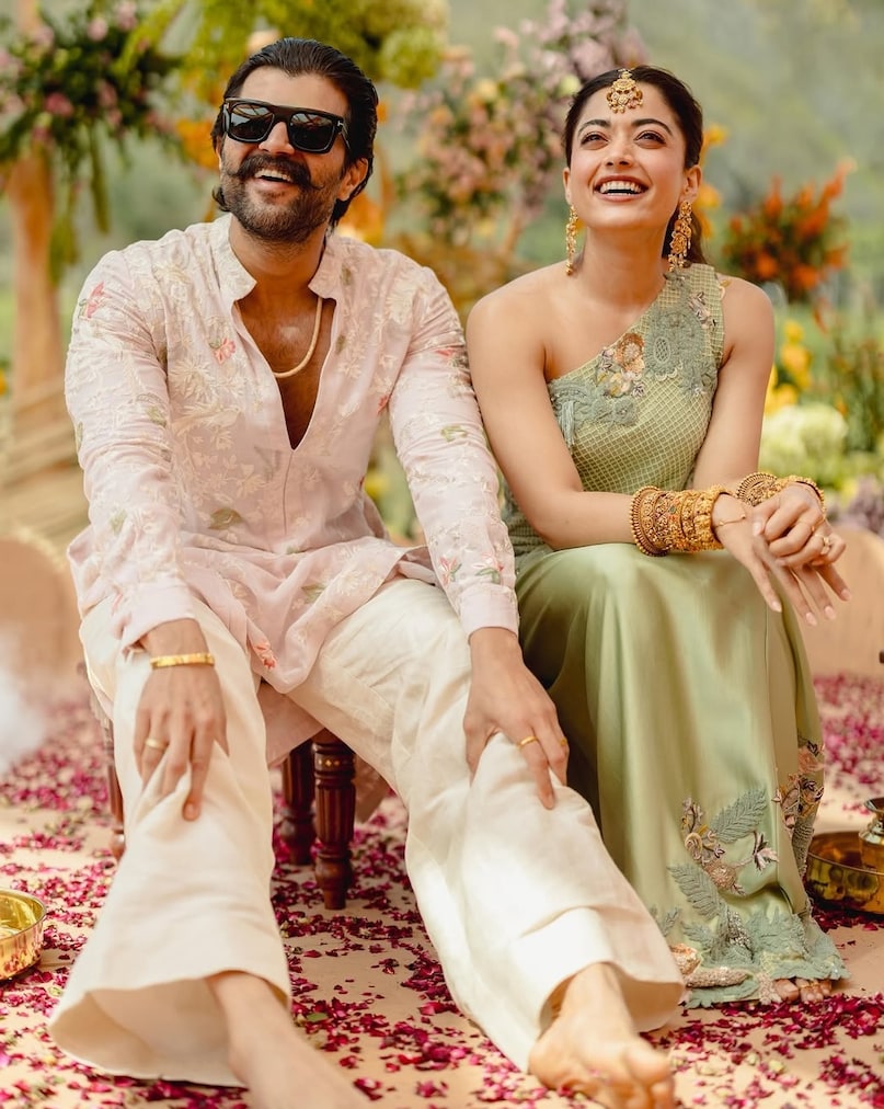 Rashmika Mandanna, Rashmika Mandanna Haldi ceremony, Rashmika Mandanna Vijay Deverakonda wedding, Rashmika Mandanna Haldi photos, Vijay Deverakonda Rashmika wedding Udaipur, Rashmika Vijay wedding celebrations, रश्मिका मंदाना, विजय देवरकोंडा, रश्मिका मंदाना विजय देवरकोंडा हल्दी सेरेमनी, रश्मिका मंदाना विजय देवरकोंडा वेडिंग, रश्मिका मंदाना विजय देवरकोंडा उदयपुर शादी 