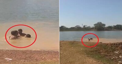 पांचों दोस्त तालाब में मस्ती-मजाक कर रहे थे.