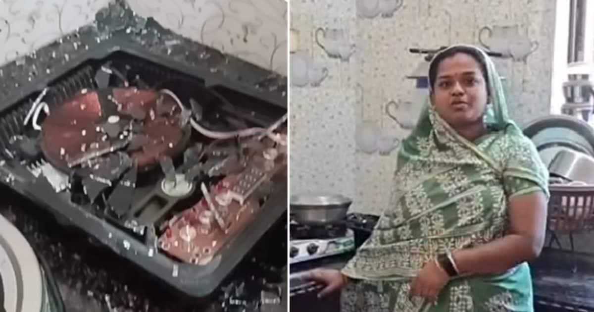 खाना बनाते समय जोरदार धमाके के साथ फट गया इंडक्शन, बाल-बाल बचे मां-बच्चे