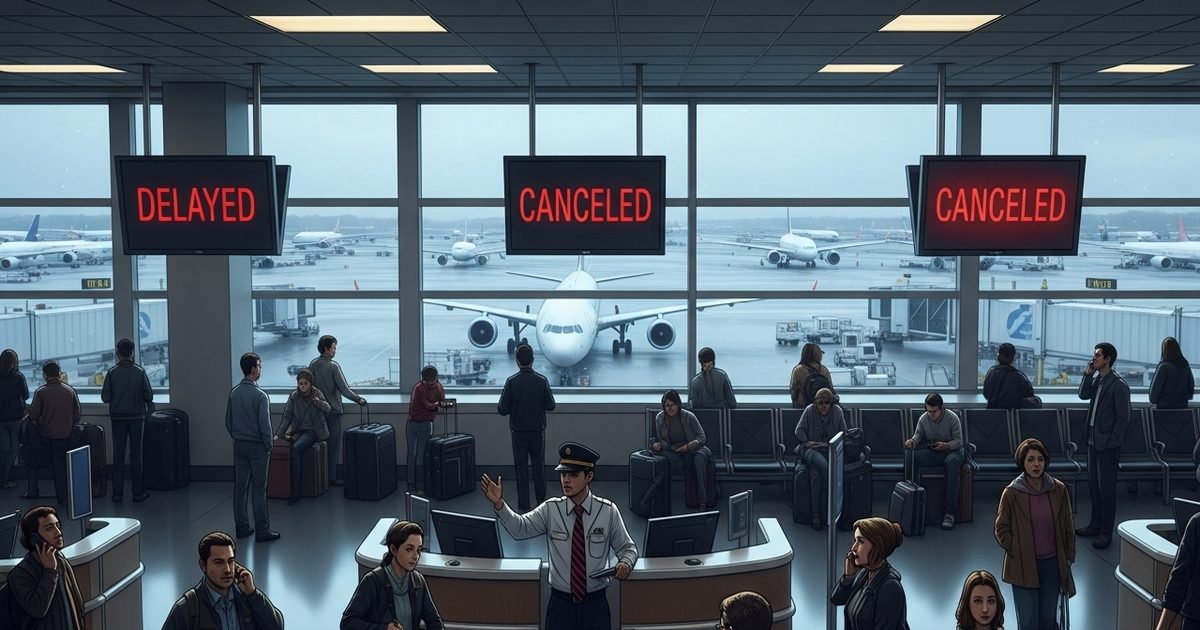 अमेरिका के इन 4 एयरपोर्ट्स पर लगा अचानक ब्रेक, टस से मस भी नहीं हो सकी एक भी फ्लाइट, जानें क्‍या थी वजह?