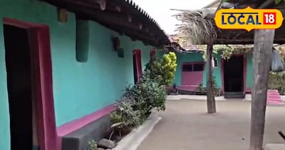 बस्तर में अनोखा मकान. 