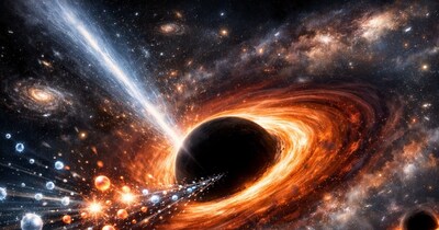 बिग बैंग की अधूरी कहानी पूरी, एंटीमैटर गायब होने की असली वजह आई सामने (AI Photo)