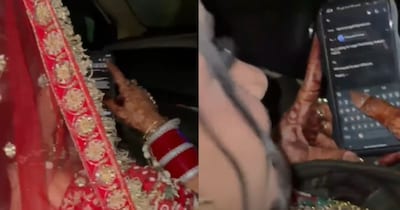 दुल्हन ने ब्राइडल लुक में जॉब के लिए भेजे रिज्यूमे(फोटो:Instagram- @sanchi_shivam_twoheartsonesoul)