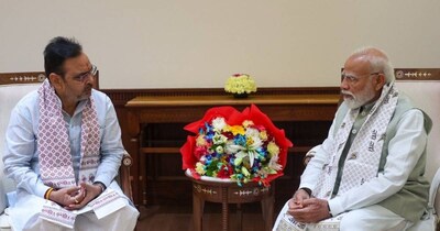 सीएम भजनलाल शर्मा दिल्ली में पीएम नरेन्द्र मोदी से मुलाकात करते हुए.