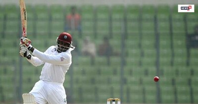 क्रिस गेल ने टेस्ट मैच में पहली गेंद पर लगाया है सिक्स