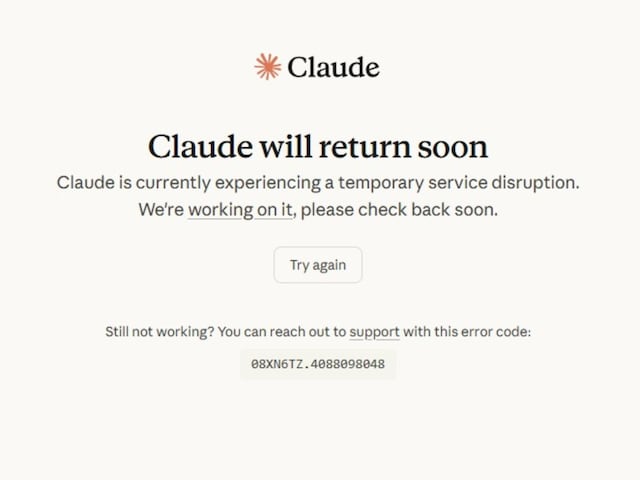 24 ঘন্টার মধ্যে দ্বিতীয়বার ক্লদ এআই স্থবির, আমেরিকা সহ ভারতীয় ব্যবহারকারীরাও চিন্তিত