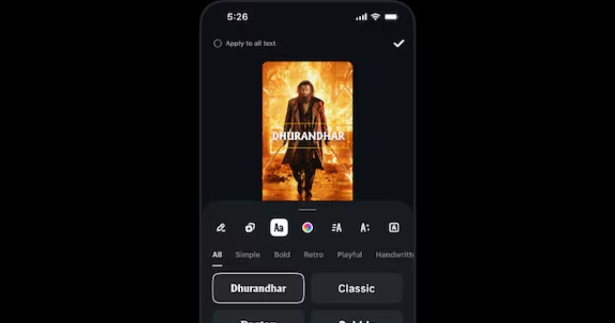 इंस्टाग्राम पर आया Dhurandhar फॉन्ट, अब आपकी Reels को मिलेगा बॉलीवुड टच, जल्दी होगी वायरल!