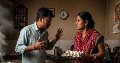 पति-पत्नी की लड़ाई. (एआई तस्वीर)