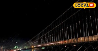 रात में भी दिन सा चमकता ऋषिकेश का लक्ष्मण झूला और जानकी झूला