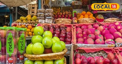 पटना के बाजार में विदेशी और प्रीमियम सेब 