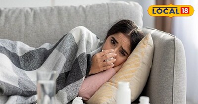 जुखाम बुखार से पीड़ित युवती 